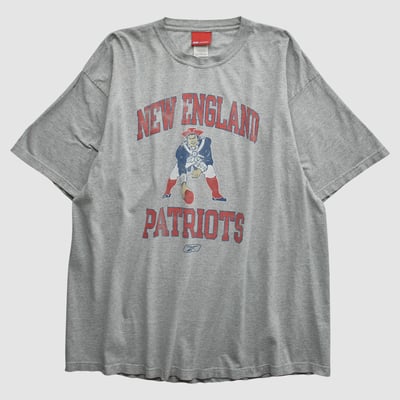 New England Patriots Reebok 2000s T-shirt - Heather Gray - 2XL by Fanatics Real Vintage