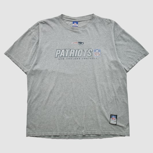 New England Patriots Reebok 2000s T-shirt - Heather Gray - 2XL by Fanatics Real Vintage