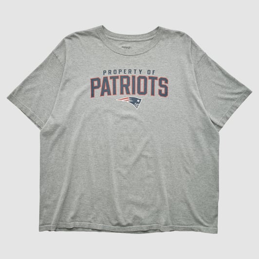 New England Patriots Reebok 2000s T-shirt - Heather Gray - 3XL by Fanatics Real Vintage