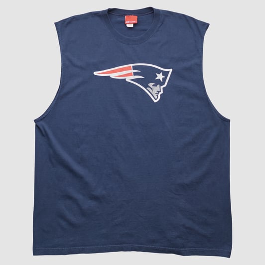 New England Patriots Reebok 2000s Tank - Navy - 4XL by Fanatics Real Vintage