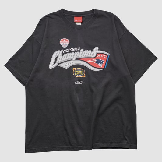 New England Patriots Reebok 2004 T-shirt - Black - XL by Fanatics Real Vintage