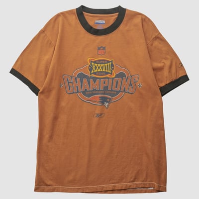 New England Patriots Reebok 2004 T-shirt - Clay - L by Fanatics Real Vintage