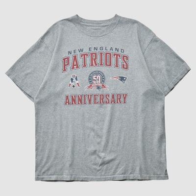 New England Patriots Reebok 2009 T-shirt - Heather Gray - L by Fanatics Real Vintage