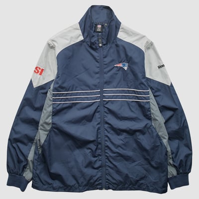 New England Patriots Reebok 2010s Full Zip Jacket - Navy - S by Fanatics Real Vintage