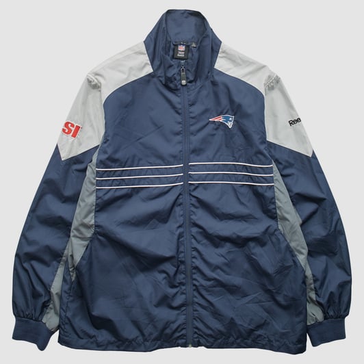New England Patriots Reebok 2010s Full Zip Jacket - Navy - S by Fanatics Real Vintage