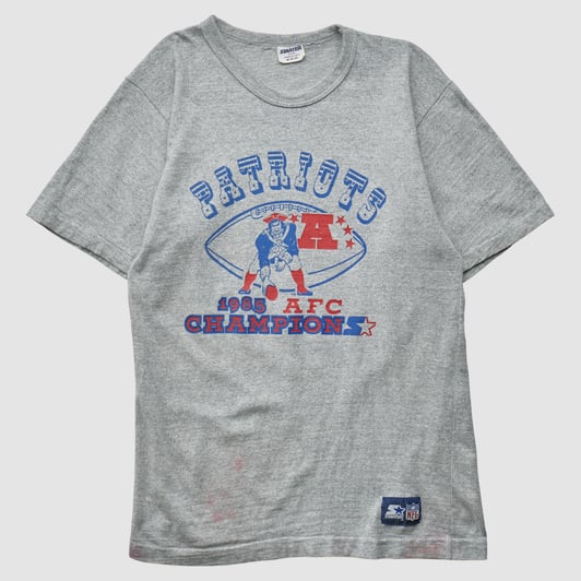 New England Patriots Starter 1985 T-shirt - Heather Gray - S by Fanatics Real Vintage