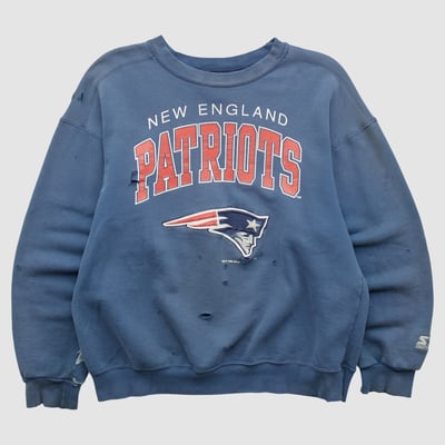 New England Patriots Starter 1995 Pullover Sweatshirt - Navy - M by Fanatics Real Vintage