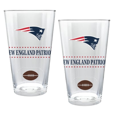 New England Patriots Two-Piece 16oz. Stadium Pint Glass Set