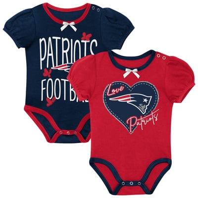 New England Patriots Outerstuff Newborn & Infant Star Power Two-Piece Bodysuit Set - Navy/Red