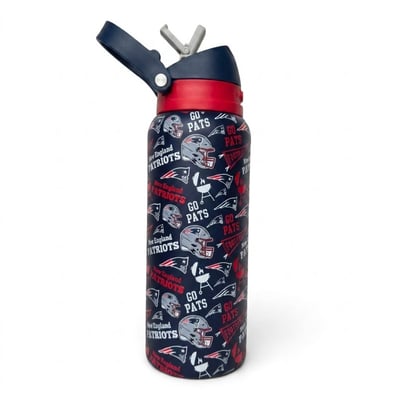 New England Patriots Pegasus 32oz. Game Day Pennant Stainless Steel ProPress Water Bottle