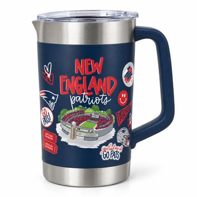 New England Patriots Pegasus 64oz Stainless Steel Pitcher