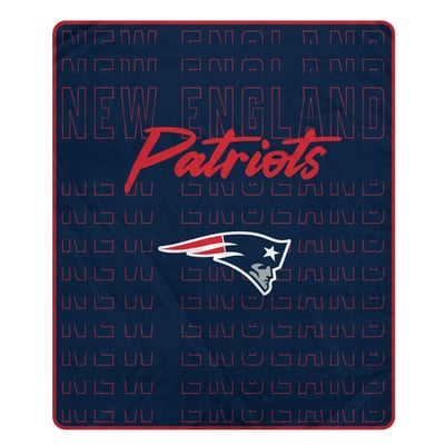New England Patriots Pegasus Echo Script Fade 50" x 60" Ultra Soft Throw Blanket