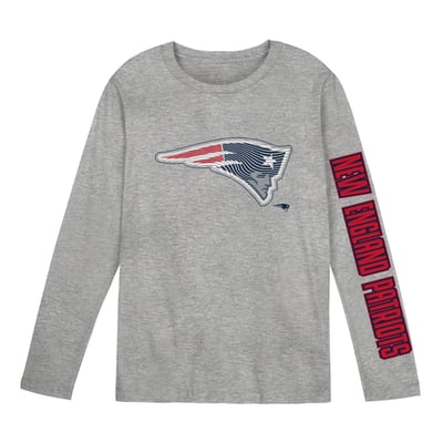 New England Patriots Outerstuff Preschool Air Raid Long Sleeve T-Shirt - Heather Gray