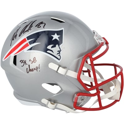Rob Gronkowski New England Patriots Autographed Fanatics Authentic Riddell Speed Replica Helmet with "3x SB Champ" Inscription