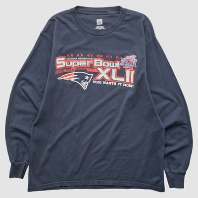 Super Bowl XLII NFL 2008 Long Sleeve T-shirt - Navy - S by Fanatics Real Vintage