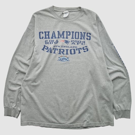 Super Bowl XXXIX Alstyle 2004 Long Sleeve T-shirt - Heather Gray - 2XL by Fanatics Real Vintage