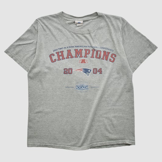 Super Bowl XXXIX NFL 2004 T-shirt - Heather Gray - M by Fanatics Real Vintage