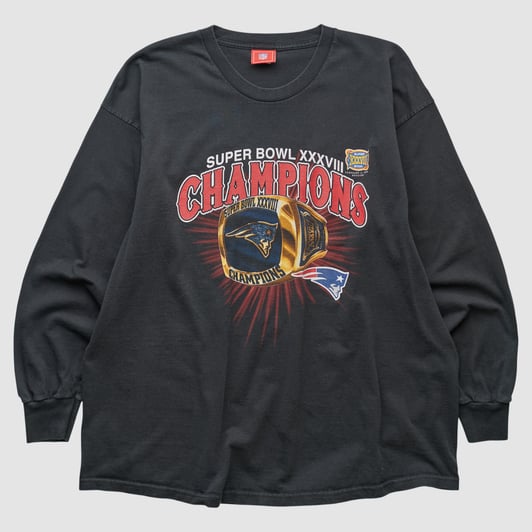 Super Bowl XXXVIII NFL 2004 Long Sleeve T-shirt - Black - 2XL by Fanatics Real Vintage