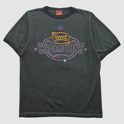 Super Bowl XXXVIII NFL 2004 T-shirt - Charcoal - M by Fanatics Real Vintage
