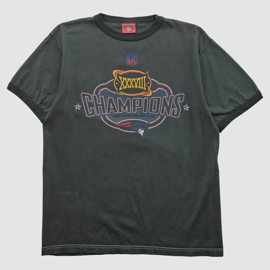 Super Bowl XXXVIII NFL 2004 T-shirt - Charcoal - M by Fanatics Real Vintage