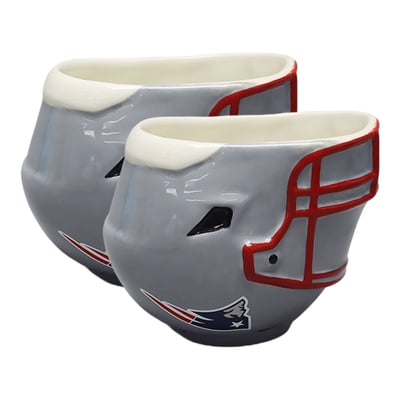 New England Patriots The Memory Company Two-Piece 6oz. Football Helmet Bowl Set