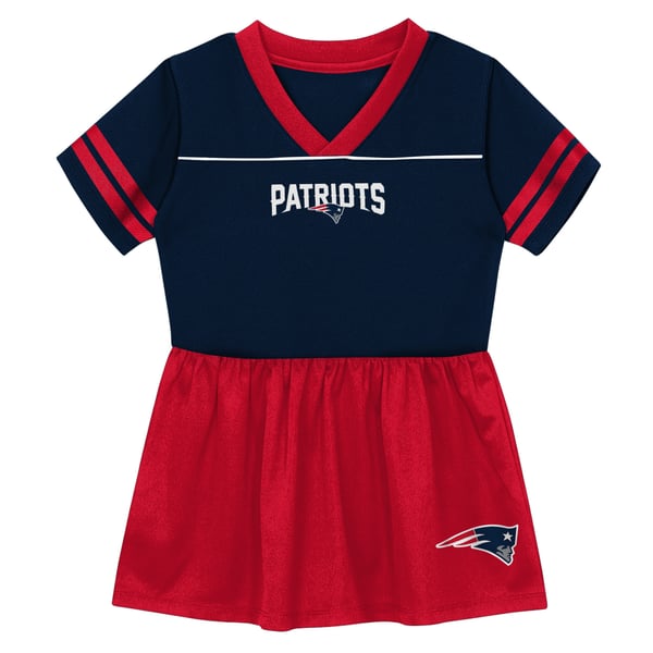 patriots jersey dress New England Outerstuff Toddler Stadium Lights V-Neck Fashion Football mesh fabric dress