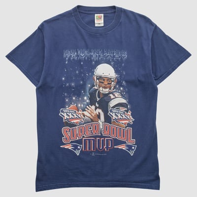 Tom Brady Fruit of the Loom 2002 T-shirt - Navy - M by Fanatics Real Vintage