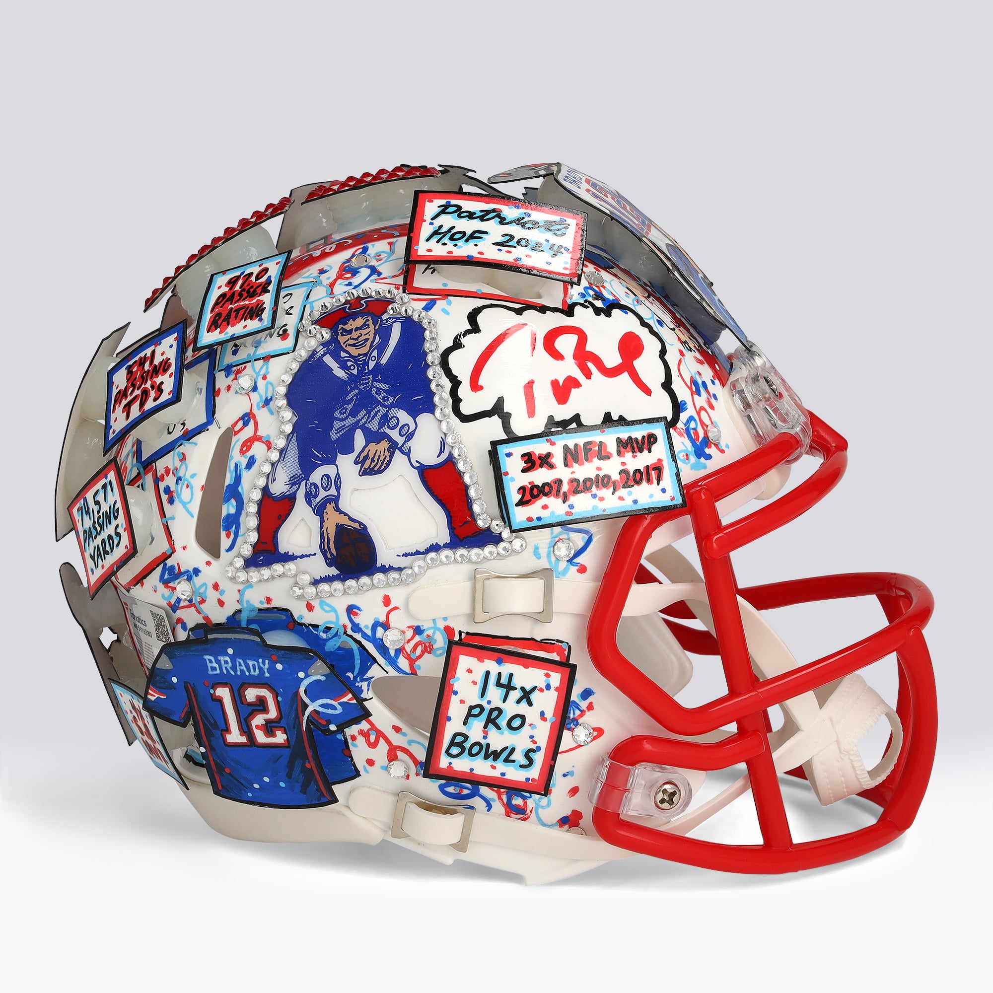 Tom Brady New England Patriots Autographed Fanatics Authentic Riddell ...
