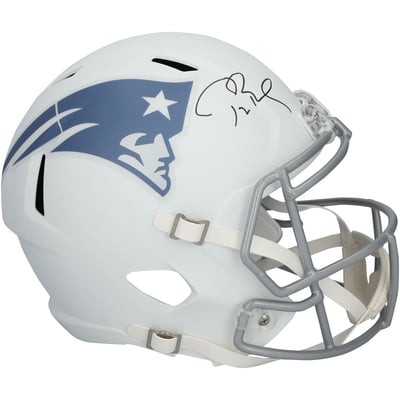 Tom Brady New England Patriots Autographed Fanatics Authentic Riddell Rivalry Speed Replica Helmet 