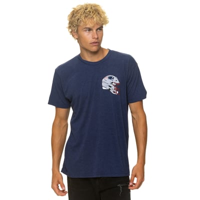 New England Patriots Aviator Nation Unisex Tri-Blend T-Shirt - Navy