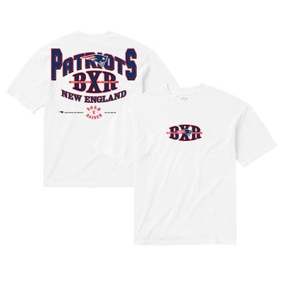 New England Patriots Born x Raised Unisex Block Letter T-Shirt - White