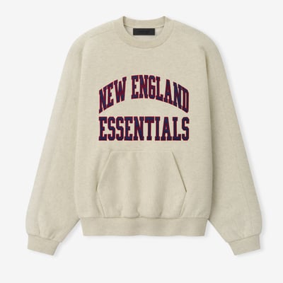 New England Patriots Fear of God x NFL Unisex 90s Relaxed Sweatshirt - Oatmeal