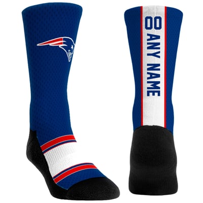  New England Patriots Rock Em Unisex Custom Jersey Crew Socks - Navy