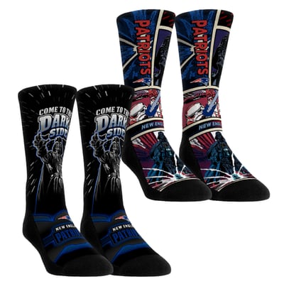  New England Patriots Rock Em Unisex Star Wars Empire Two-Pack Crew Socks - Navy