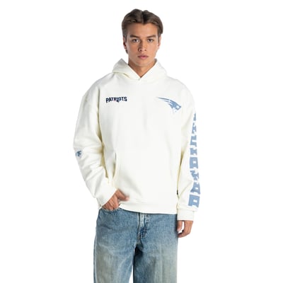  New England Patriots The Wild Collective Unisex Oversized Hoodie - Cream