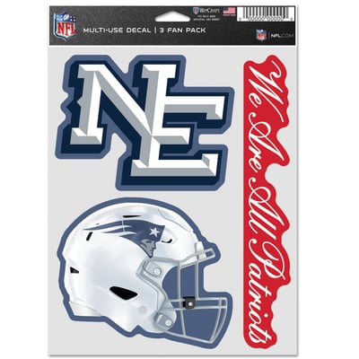 New England Patriots WinCraft  Three-Piece Rivalries Fan Decal Set