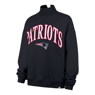 New England Patriots '47 Women's Plus Size Vantage Mock Neck Pullover - Navy
