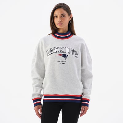  New England Patriots Off Season x NFL Women's Mock Neck Sweatshirt - Heather Gray