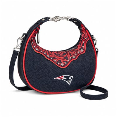 New England Patriots Montana West Women's Crescent Shoulder Bag