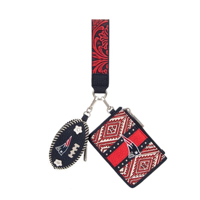 New England Patriots Montana West Women's Wallet & Football Charm Wristlet