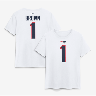 A.J. Brown New England Patriots Nike Women's Name & Number T-Shirt - White