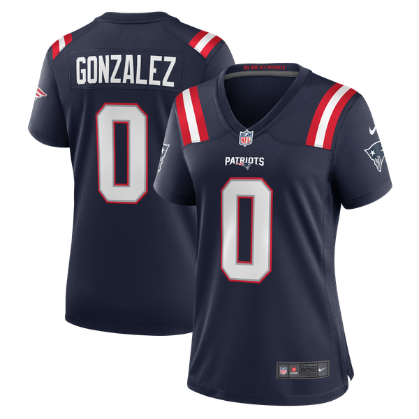 Jersey Christian Gonzalez Dama #0 New England Patriots Jersey Christian Gonzalez Dama #0 New England Patriots