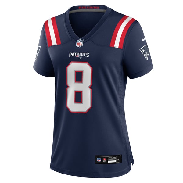 Men's NFL Patriots Stitched Jersey – Stefon Diggs #8 / Tom Brady #12 – Navy/White/Red – New