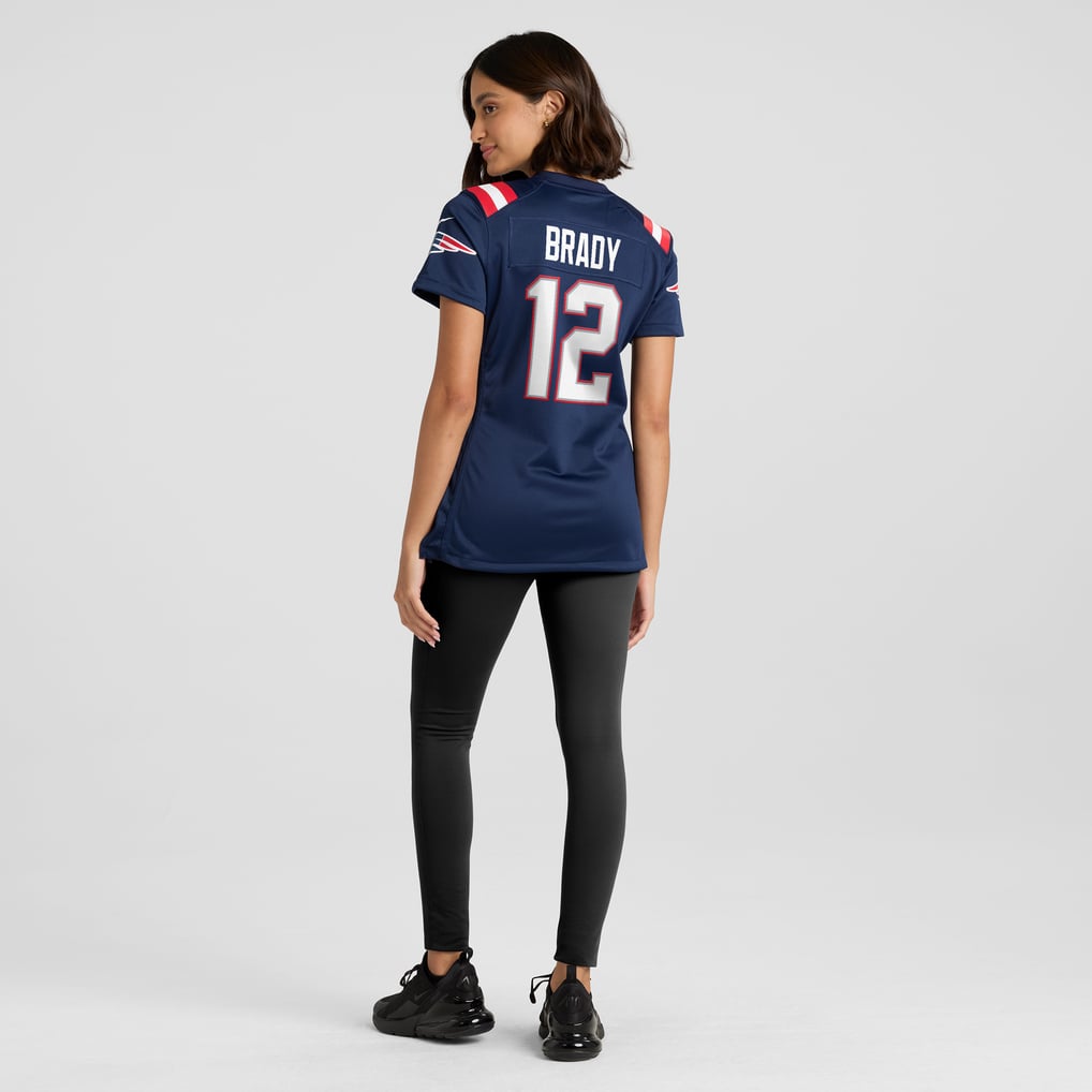 tom brady jersey dress Women's Nike Navy New England Patriots Retired Game Size: Large status ready for qa
