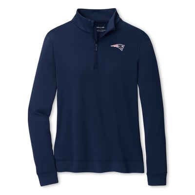  New England Patriots Peter Millar Women's Perth Quarter-Zip Pullover - Navy