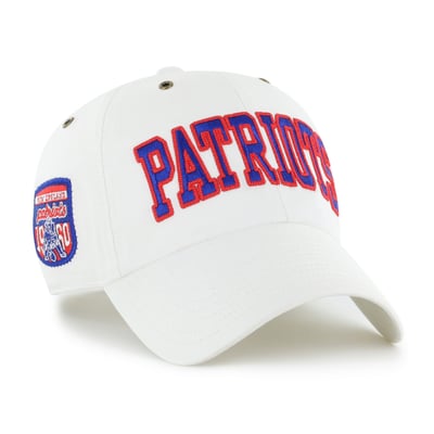 New England Patriots Stoney Clover Lane x '47 Women's Overlay Clean Up Adjustable Hat - White