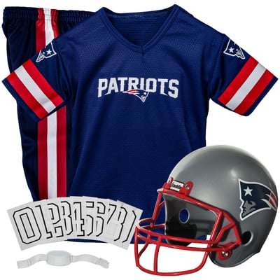 New England Patriots Franklin Sports Youth NFL Deluxe Uniform Set - Navy
