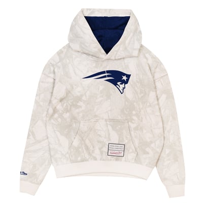  New England Patriots Mitchell & Ness Youth Ghosted Hoodie - White