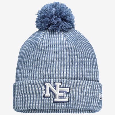 New England Patriots New Era Youth 2026 Rivalries Collection Sideline Cuffed Knit Hat with Pom - Blue