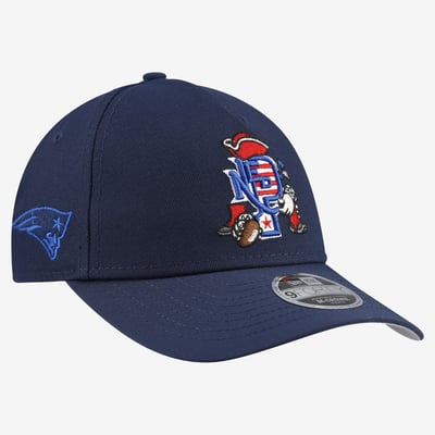 New England Patriots New Era Youth Cartoon A-Frame 9FORTY Adjustable Hat - Navy
